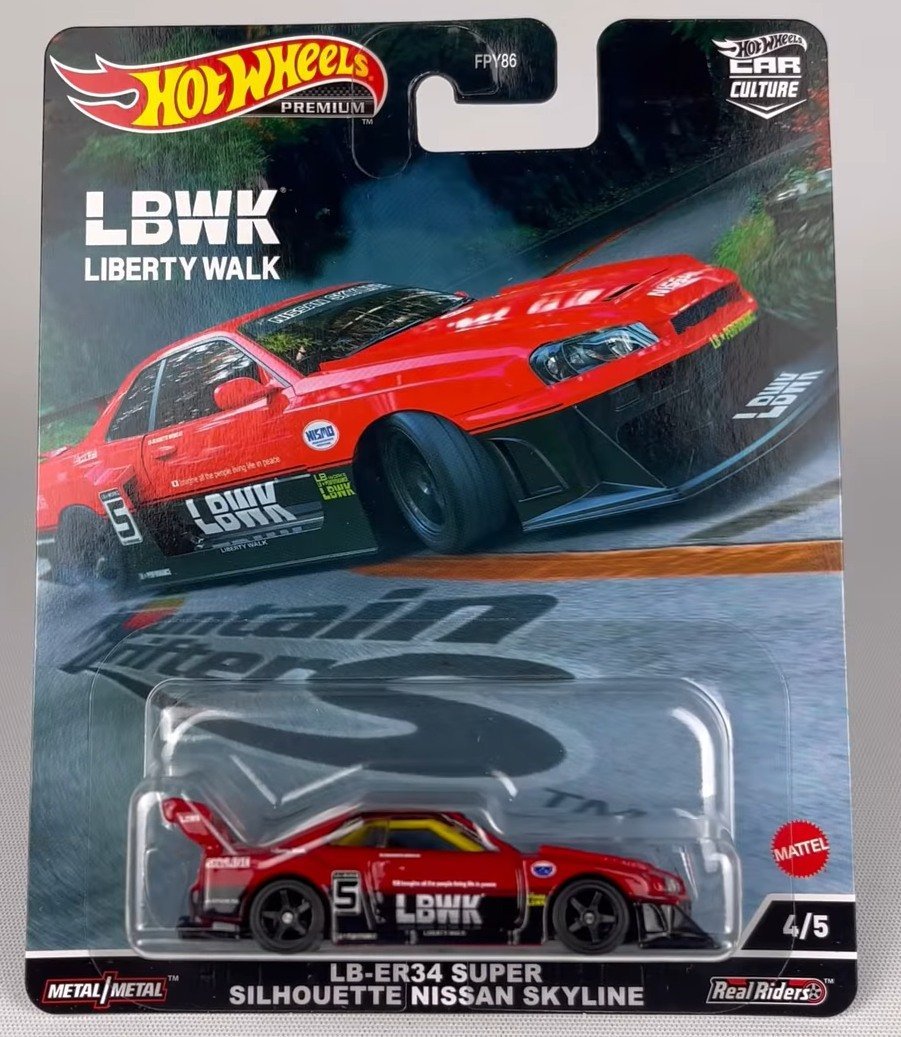 MODELO ESCALA 1/64 HOT WHEELS Mountain Drifters LB-ER34 Super Silhouette SKYLINE Super Silhouette PRECIOS ESPECIALES