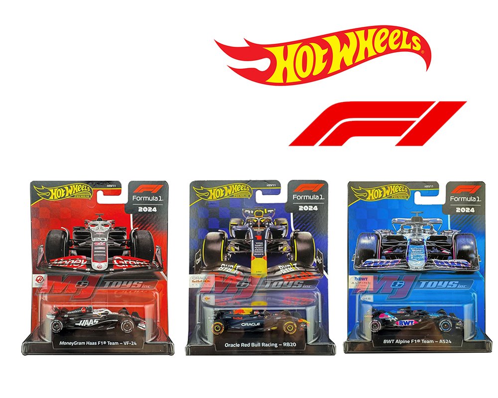 Hot Wheels 1:64 F1 Racing Premium F Assortment – Team Red Bull, Alpine, Haas FORMULA UNO
