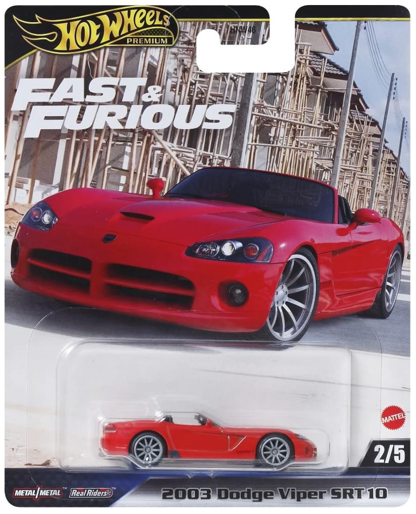 Hot Wheels 1:64 Fast & Furious Premium 2024 2003 DODGE VIPER SRT10 - RAPIDO Y FURIOSO