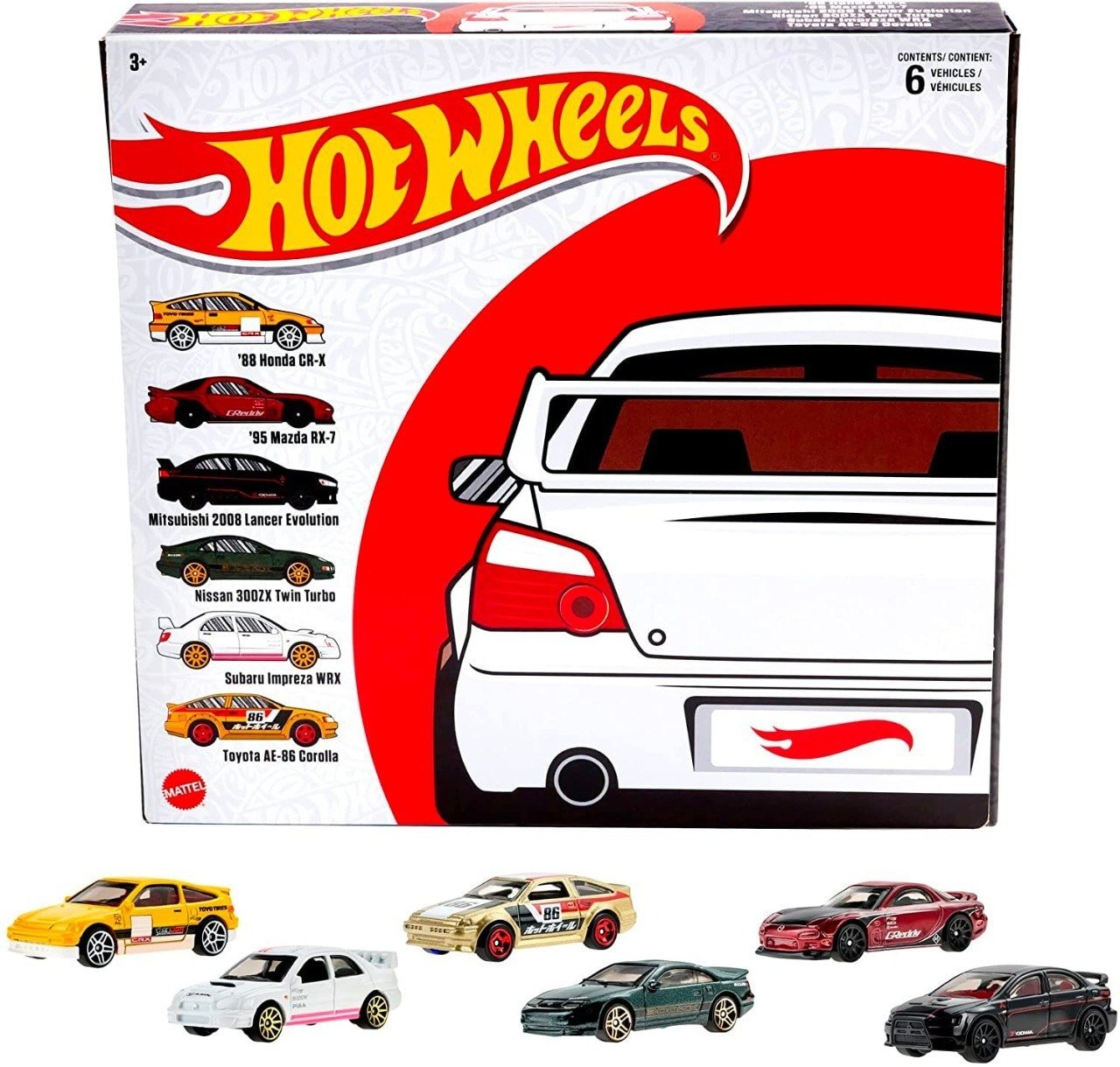 MODELOS A ESCALA 1:64 Japanese Culture Theme MultiPack set :  Honda - RX7 - Lancer - wrx - 300zx - AE86 - $30 CASH