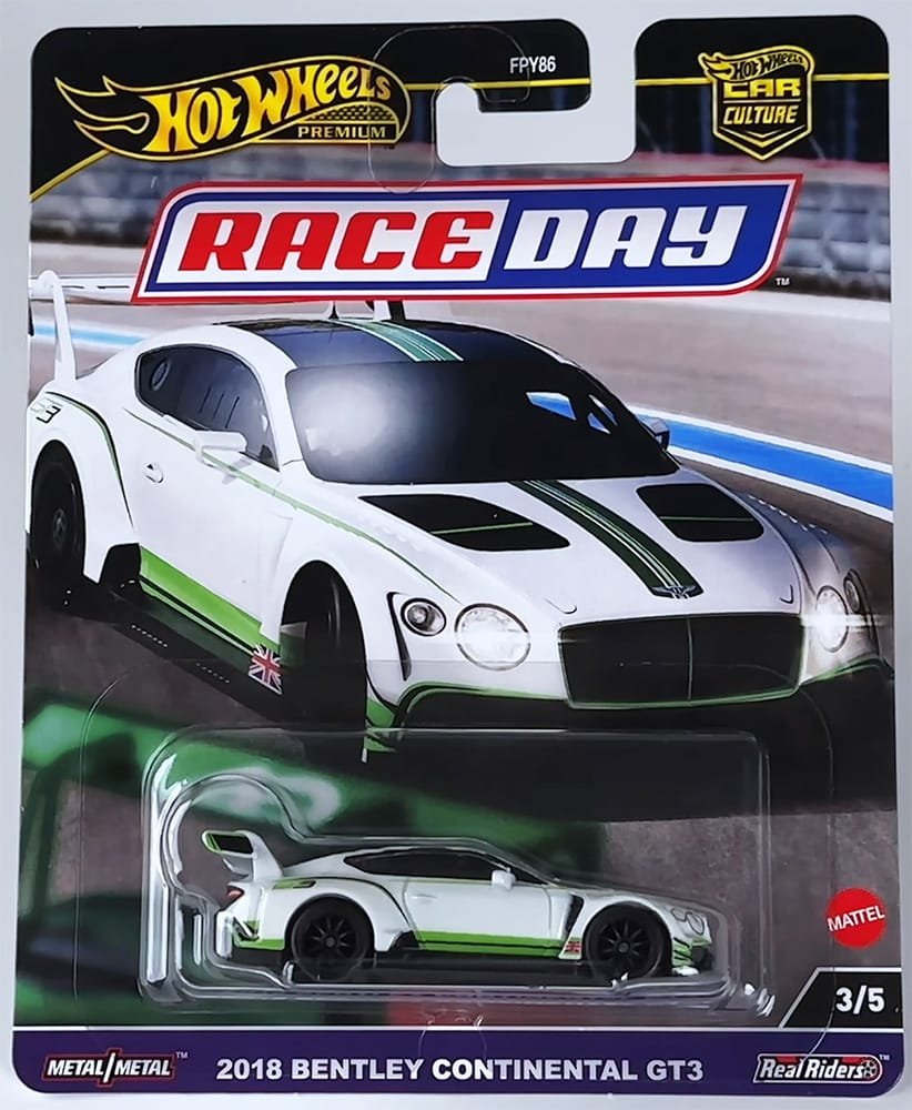Hot Wheels 2024 Car Culture: Race Day 2018 Bentley Continental GT3 1/64