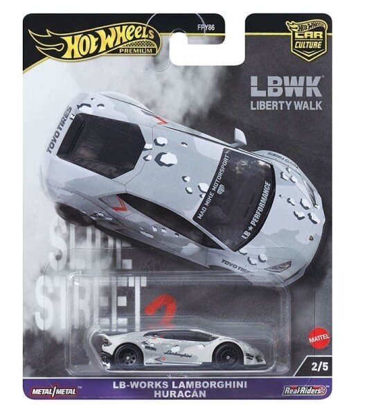 Hot Wheels 1:64 Car Culture Premium – LB-Works Lamborghini Huracan – PRECIOS ESPECIALES - SLIDE STREET LBWK