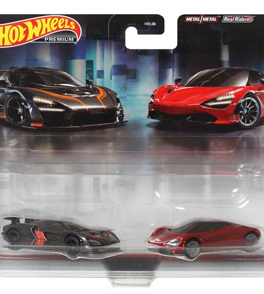 Hot Wheels 1:64 Car Culture 2 Pack McLaren Senna & McLaren 720S - 2 carros PREIMUM en blister