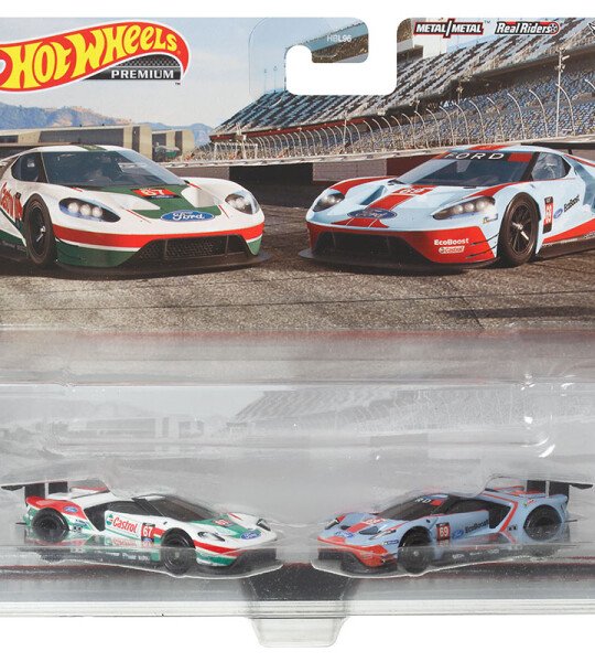 Hot Wheels 1:64 Car Culture 2 Pack 2016 Ford GT Racing - 2 carros PREMIUM en blister