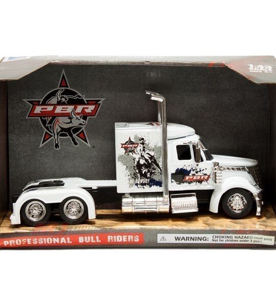 New Ray 1:43 International LoneStar Cab – Professional Bull Riders – White - CABEZAL