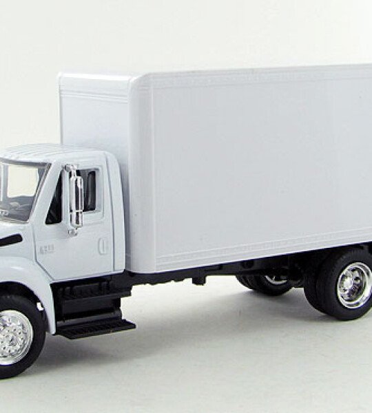 MODELO ESCALA 1:43 International 4200 Box All White – Utility – Long Haul Truck