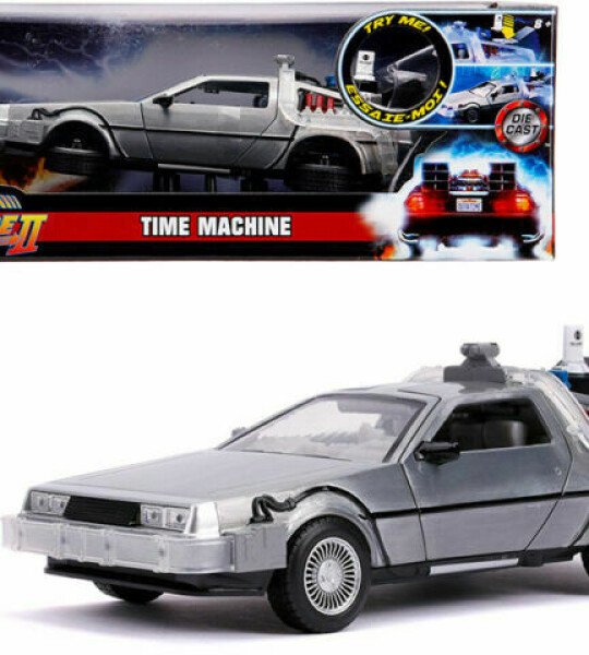 MODELO ESCALA 1:24 DELOREAN  - Back to The Future-II  Time Machine Light Silver (delorean regreso al futuro)