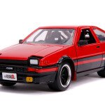 MODELO ESCALA 1/24 JDM Tunders 1986 Toyota Trueno AE 86 Red Black