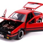 MODELO ESCALA 1/24 JDM Tunders 1986 Toyota Trueno AE 86 Red Black