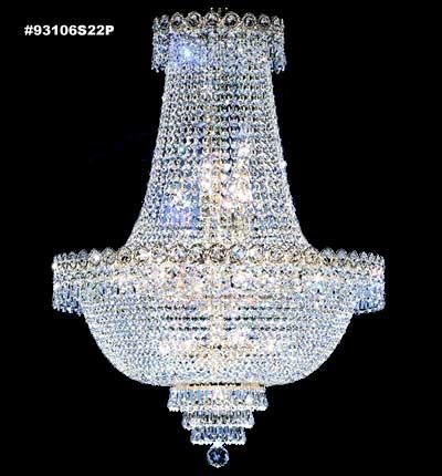 CANDELABRO CRISTAL JAMES MODER CON BRAZOS DE ORO  Gold Up Chandelier - 21 LUCES