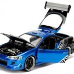 MODELO ESCALA 1/24 MITSUBISHI ECLIPSE BLUE HARDTOP JDM TUNER