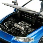 MODELO ESCALA 1/24 MITSUBISHI ECLIPSE BLUE HARDTOP JDM TUNER