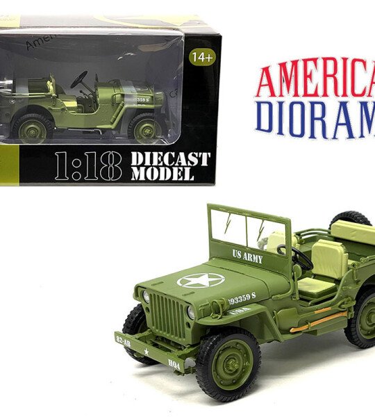 MODELO ESCALA 1:18 1/4 Ton US Army Jeep