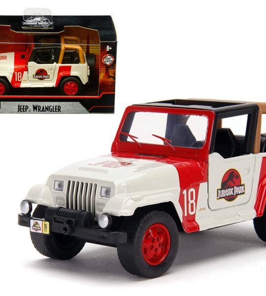 MODELO ESCALA 1:32 Jeep Wrangler – Jurassic World – Hollywood Rides (MUNDO JURASICO)