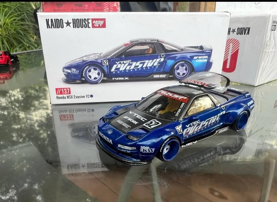 MODELO Kaido House x Mini GT 1:64 Honda NSX Evasive V2 – Blue