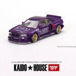 MODELO 1/64 Kaido House x Mini GT  Nissan Skyline GT-R (R34) Kaido Works V1 (Purple) Limited Edition