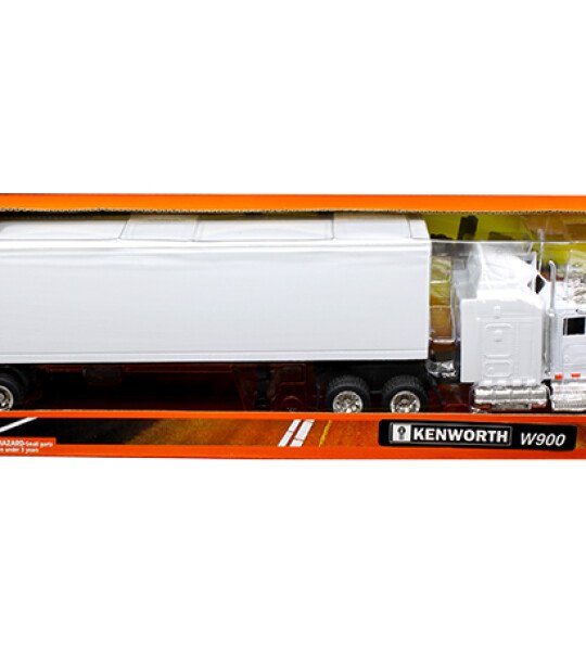 MODELO ESCALA 1/43 Long Hauler Trucker Kenworth W900 Solid White