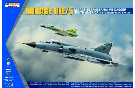 KINETIC MODELO PARA ARMAR A ESCALA 1/48 SOUTH AMERICAN MIRAGE III/V DAGGER/FINGER