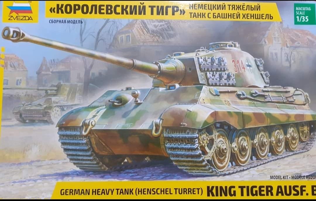 MODELO ESCALA 1/35 German King Tiger Ausf B Heavy Tank w/Henschel Turret