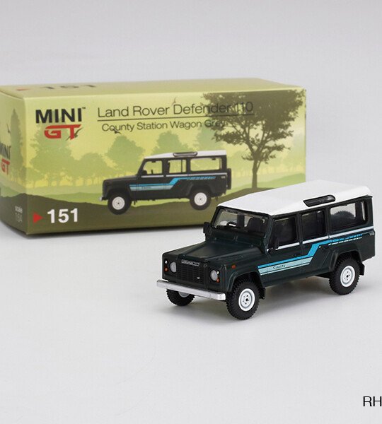 MODELO ESCALA 1/64 Land Rover Defender 110 1985 County Station Wagon Grey