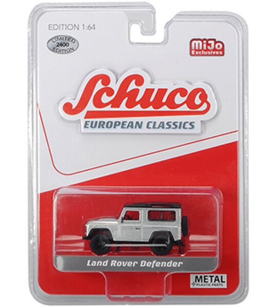 MODELO ESCALA 1:64 European Classics – Land Rover Defender 90 (Silver) – MiJo Exclusives