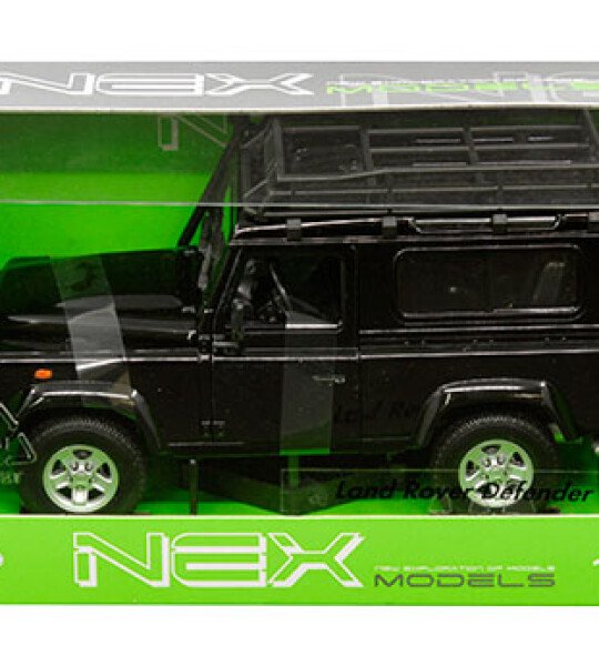 MODELO ESCALA 1:24 W/B – Land Rover Defender with roof rack (Black)