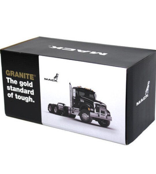 MODELO ESCALA 1/34 VOLQUETA GRIS METALICO / NEGRO MACK Granite MP Dump Truck By First Gear - CAMION VOLTEO