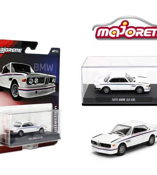 Majorette 1:64 Collector Series Wave 2 2025 – 1975 BMW 3.0 CSL – White Solid Pack