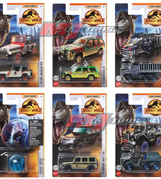 MODELOS A ESCALA  1:64 Jurassic World Vehicles 2022 (mundo jurasico)