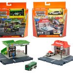 DIORAMA Matchbox 1:64 Action Drivers Assortment Bus Station With City Bus & Pizza Hut