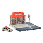 DIORAMA Matchbox 1:64 Action Drivers Assortment Bus Station With City Bus & Pizza Hut