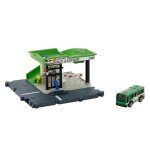 DIORAMA Matchbox 1:64 Action Drivers Assortment Bus Station With City Bus & Pizza Hut