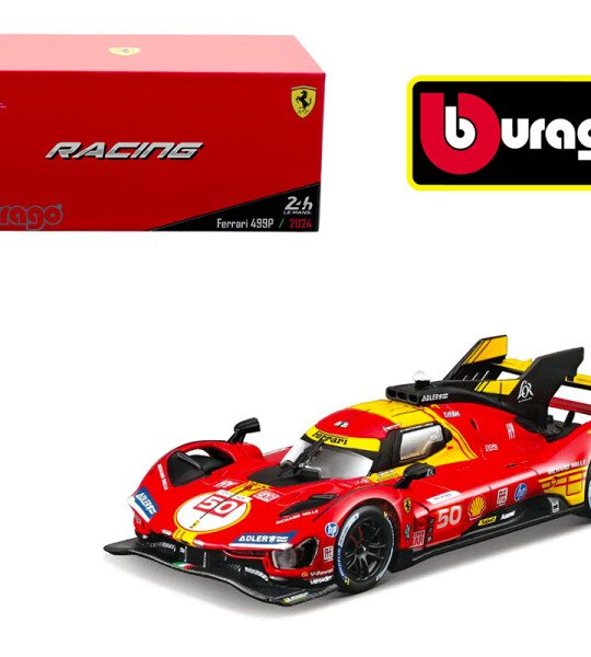 Bburago 1:43 Ferrari 499P 24h Le Mans 2024 #50 AF Corse – Red – Ferrari Racing