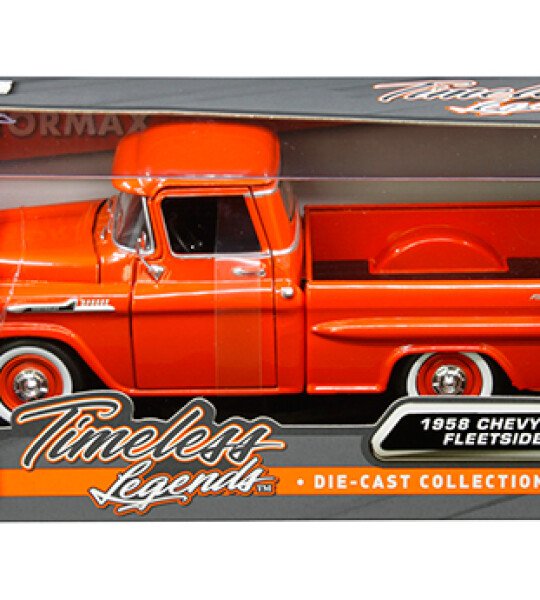 MODELO ESCALA 1:24 Timeless Legends – 1958 Chevrolet Apache Fleetside Pickup (Orange)