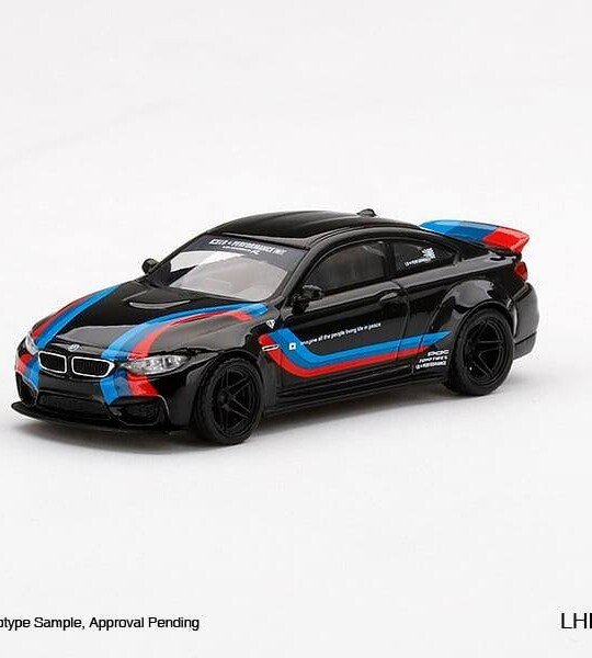 MODELO ESCALA 1:64 Mijo Exclusives World Wide LB★WORKS BMW M4 Black W/ M Stripe Limited Edition