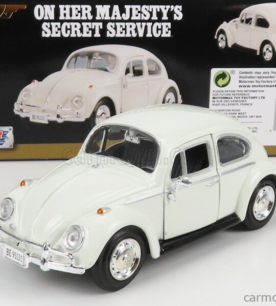 MODELO ESCALA 1/24 VOLKSWAGEN - BEETLE 1967 - 007 JAMES BOND - ON HER MAJESTY'S SECRET SERVICE