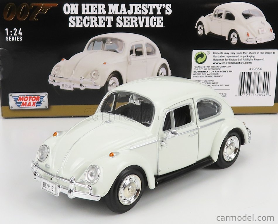 MODELO ESCALA 1/24 VOLKSWAGEN - BEETLE 1967 - 007 JAMES BOND - ON HER MAJESTY'S SECRET SERVICE