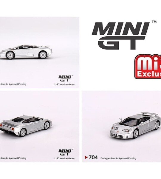 Mini GT 1:64 Bugatti EB110 GT Grigio Chiaro- Silver – MiJo Exclusives