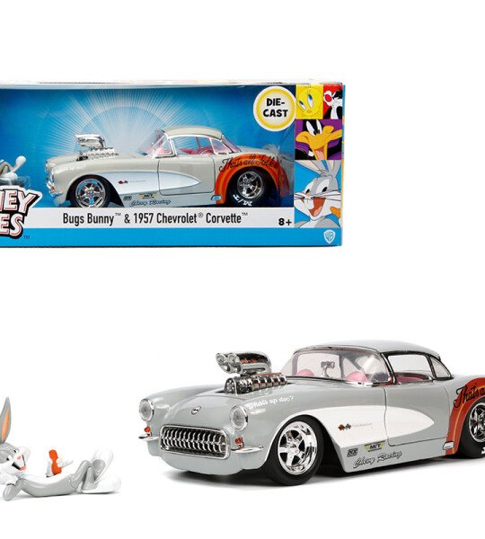 MODELO ESCALA 1:24 Bugs Bunny with 1957 Chevrolet Corvette (CONEJO)
