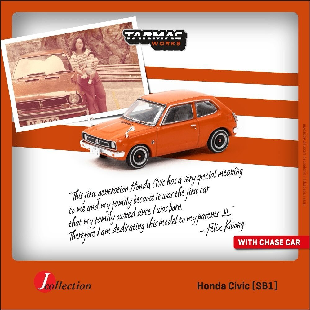 TARMAC WORKS JAPAN J-Collection 1:64 Honda Civic (SB1) – Orange – J-Collection
