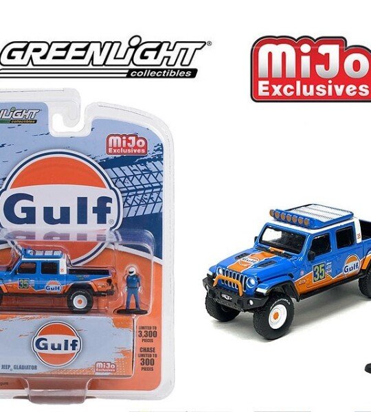 MODELO ESCALA 1:64 2021 Jeep Gladiator GULF With Driver