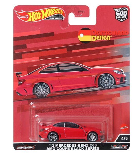 MODELO Hot Wheels 1:64 2012 Mercedes-Benz C63 AMG Coupe DEUTSCHLAND (Red) PRECIOS ESPECIALES CAR CULTURE