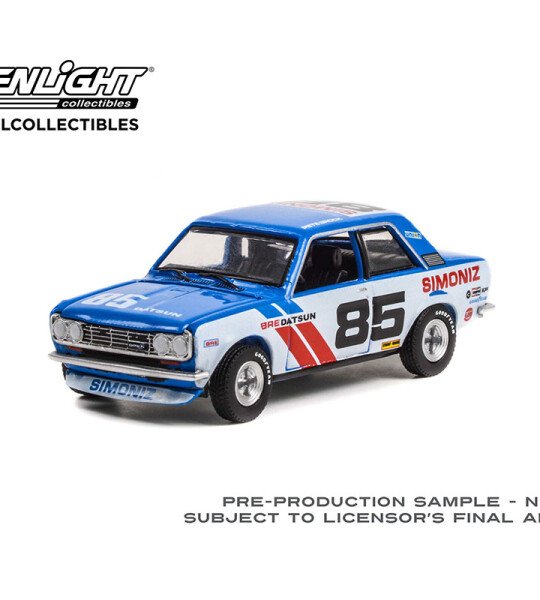 MODELO ESCALA 1:64 1972 Datsun 510 #85 Brock Racing Enterprises (BRE)