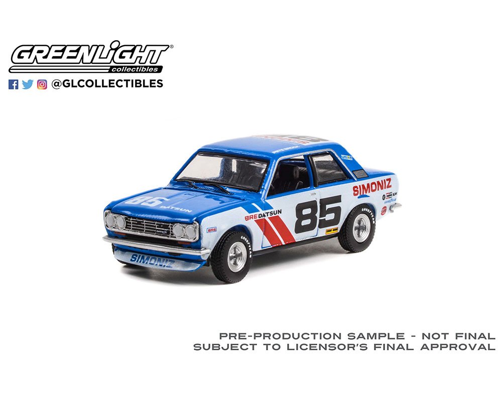 MODELO ESCALA 1:64 1972 Datsun 510 #85 Brock Racing Enterprises (BRE)