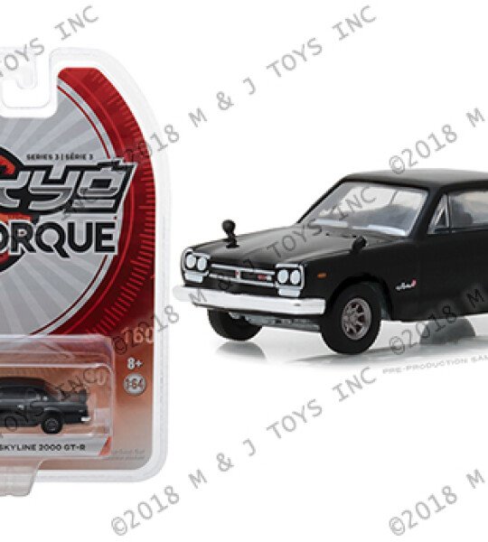 MODELO ESCALA 1:64 Tokyo Torque Series 3 – 1971 Nissan Skyline 2000 GT-R (Black)