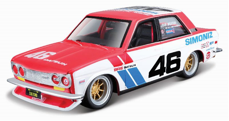 MODELO ESCALA 1:43 BRE Datsun 510 #46 (Two-Tone Red/White) – Race
