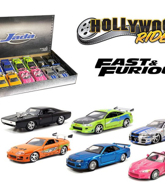 Jada 1:32 Fast & Furious Original Movie Assortment – Hollywood Rides – MiJo Exclusives ACCIÓN DE RETROCESO MOTORIZADA