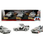 MODELO ESCALA 1:32 Back To The Future Time Machine 3-Pack – Hollywood Rides - REGRESO AL FUTURO