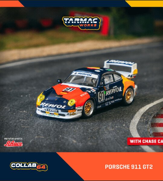 Tarmac Works x Schuco 1:64 Porsche 911 GT2 24h LE MANS 1995 #91- Global64