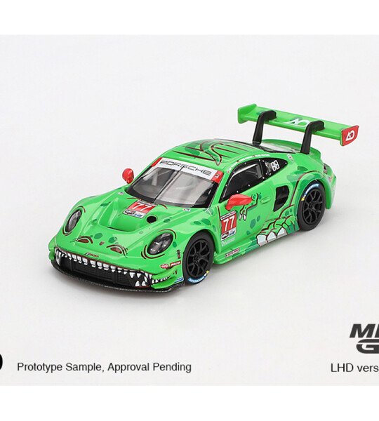 Mini GT 1:64 Porsche 911 GT3 R #77 AO Racing 2024 IMSA Daytona 24 Hrs GTD Pro 2nd Place REXY